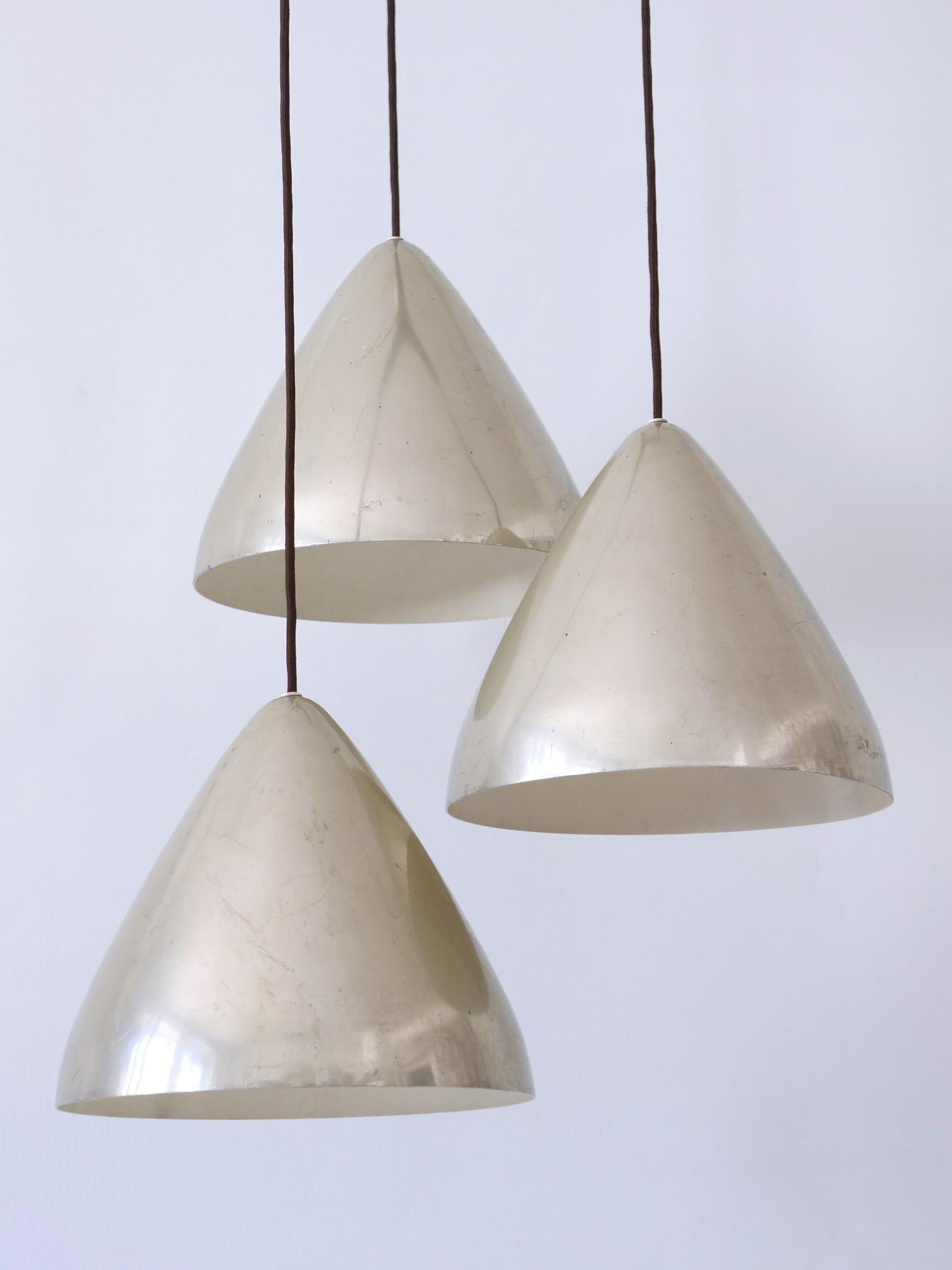 Elegant Cascading Pendant Lamp by Lisa Johansson-Pape for Orno Finland 1960s For Sale 4