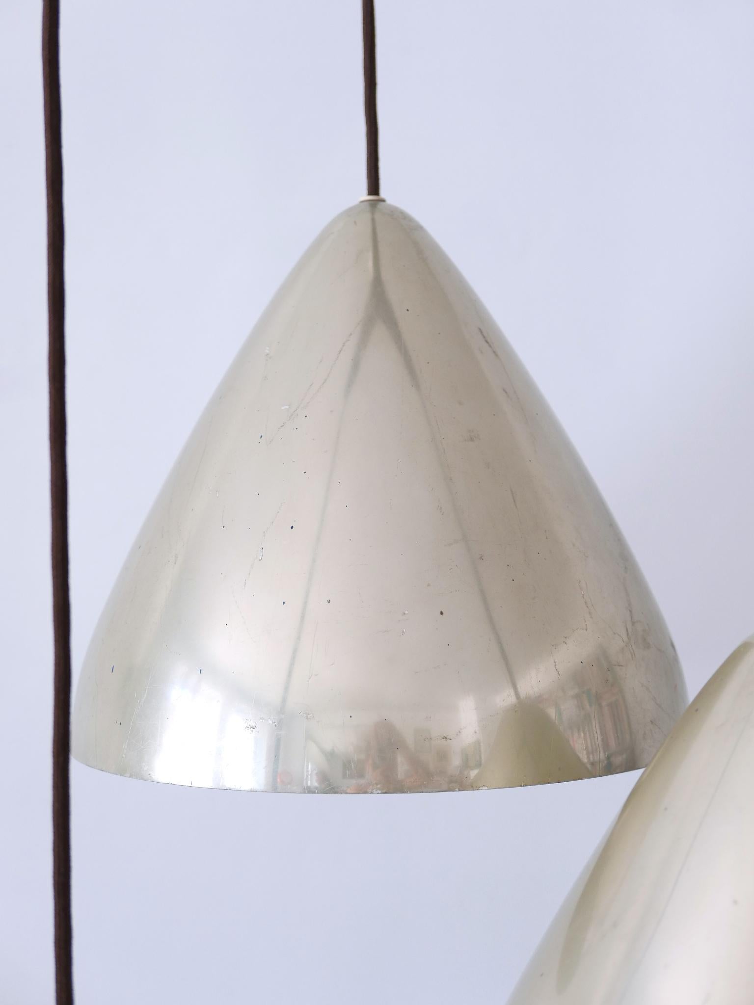 Elegant Cascading Pendant Lamp by Lisa Johansson-Pape for Orno Finland 1960s For Sale 10