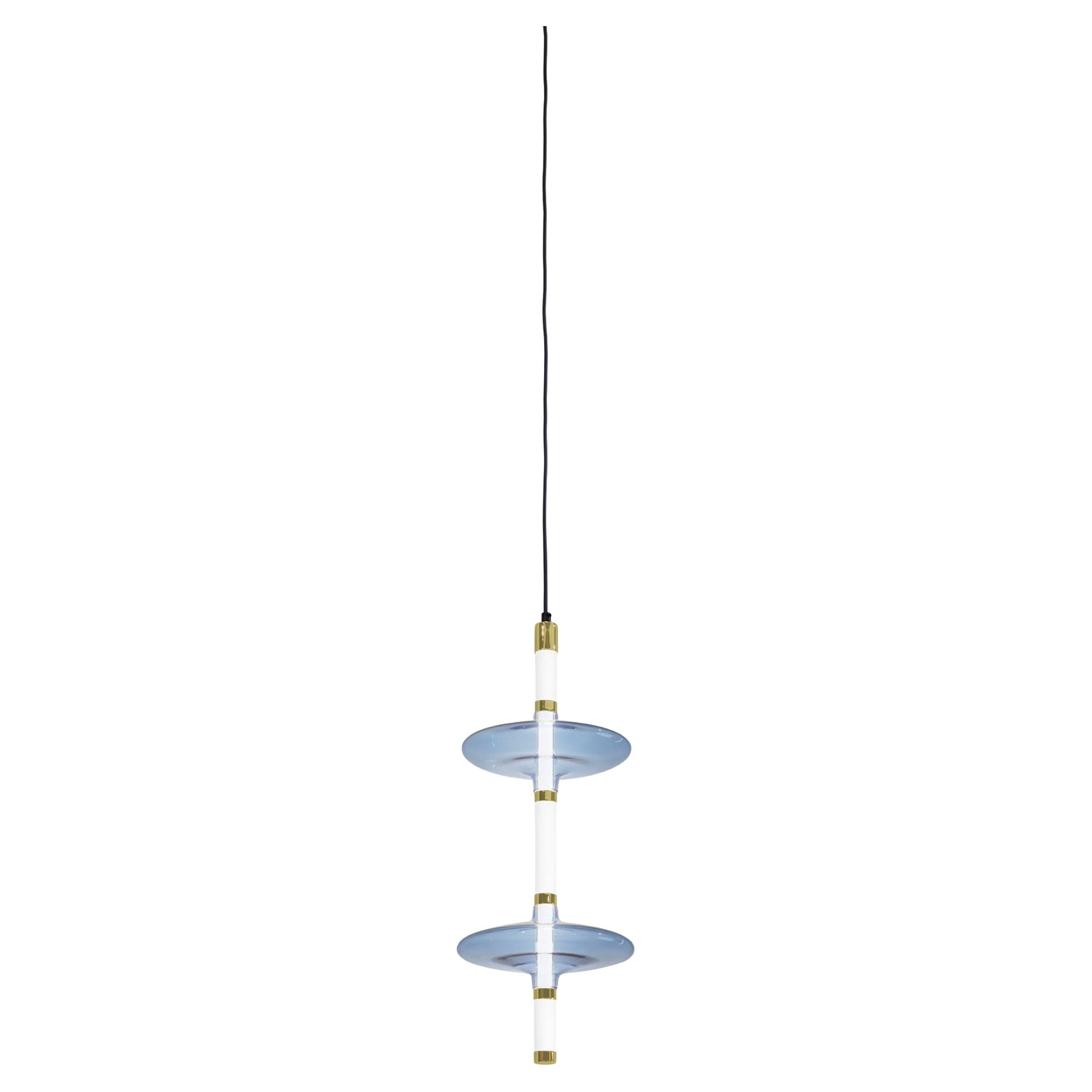 Eleganza del vetro della lampada da soffitto disponibile in blu mare - trasparente - ametista
