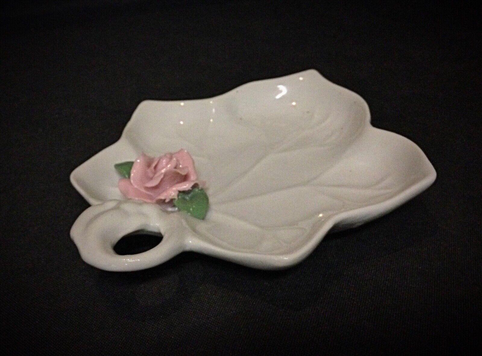 Empire Elegant Ceramic Rose Trinket Dish or Paperweight - 2Y15 For Sale