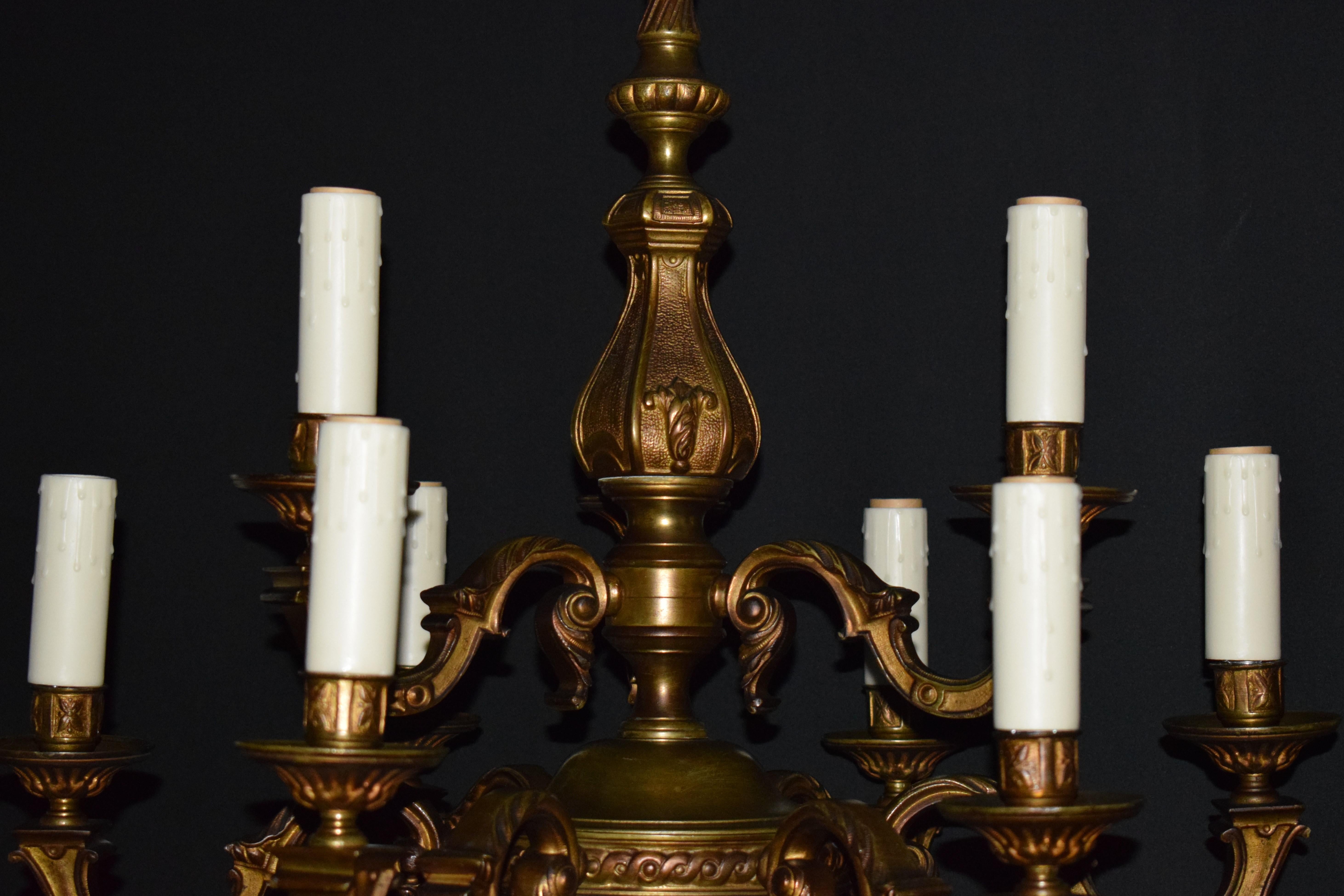 Neoclassical Elegant Chandelier For Sale