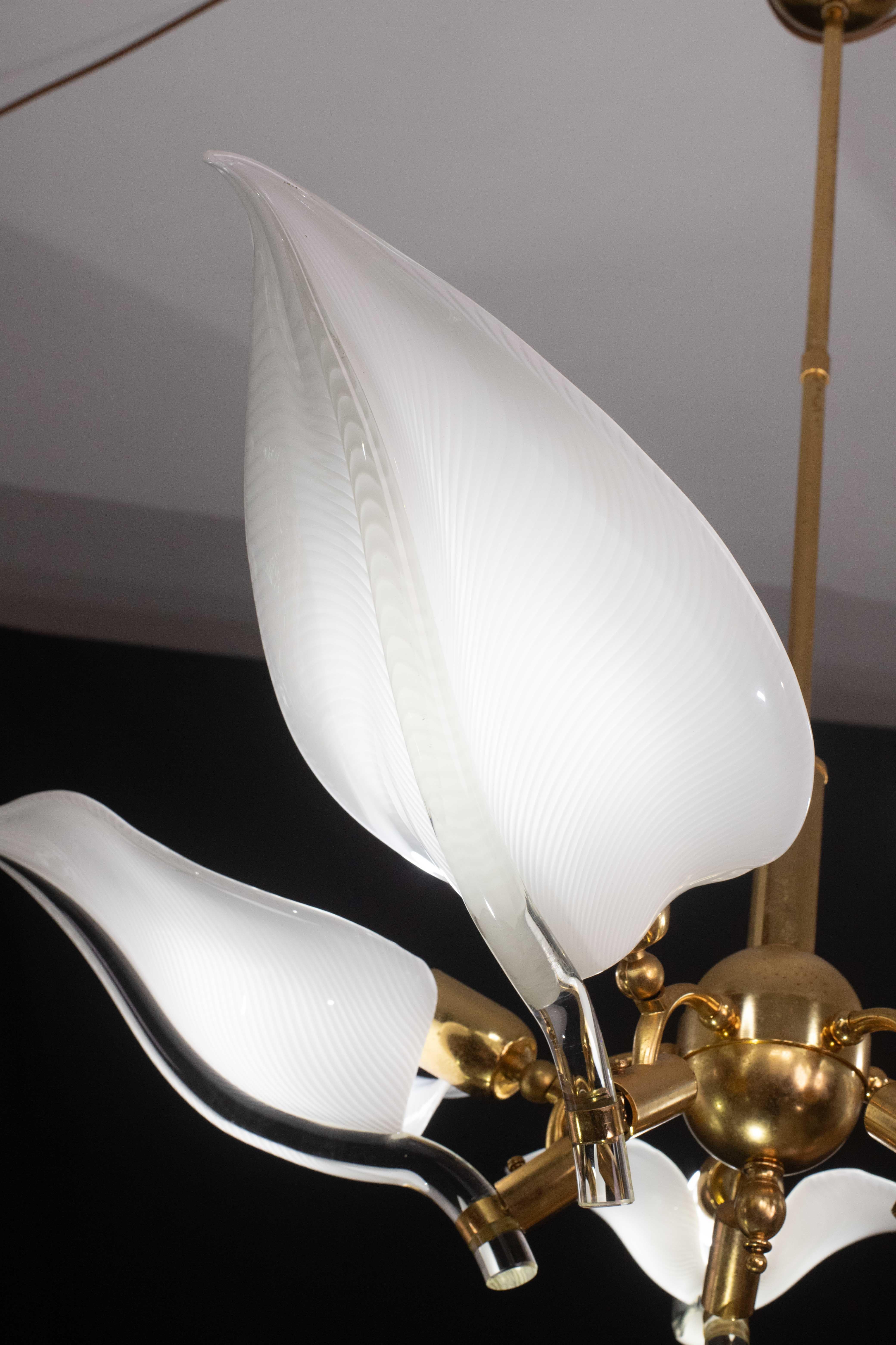 Vetro di Murano Eleganza del lampadario Franco Luce per Seguso, vetro di Murano, anni '70 in vendita