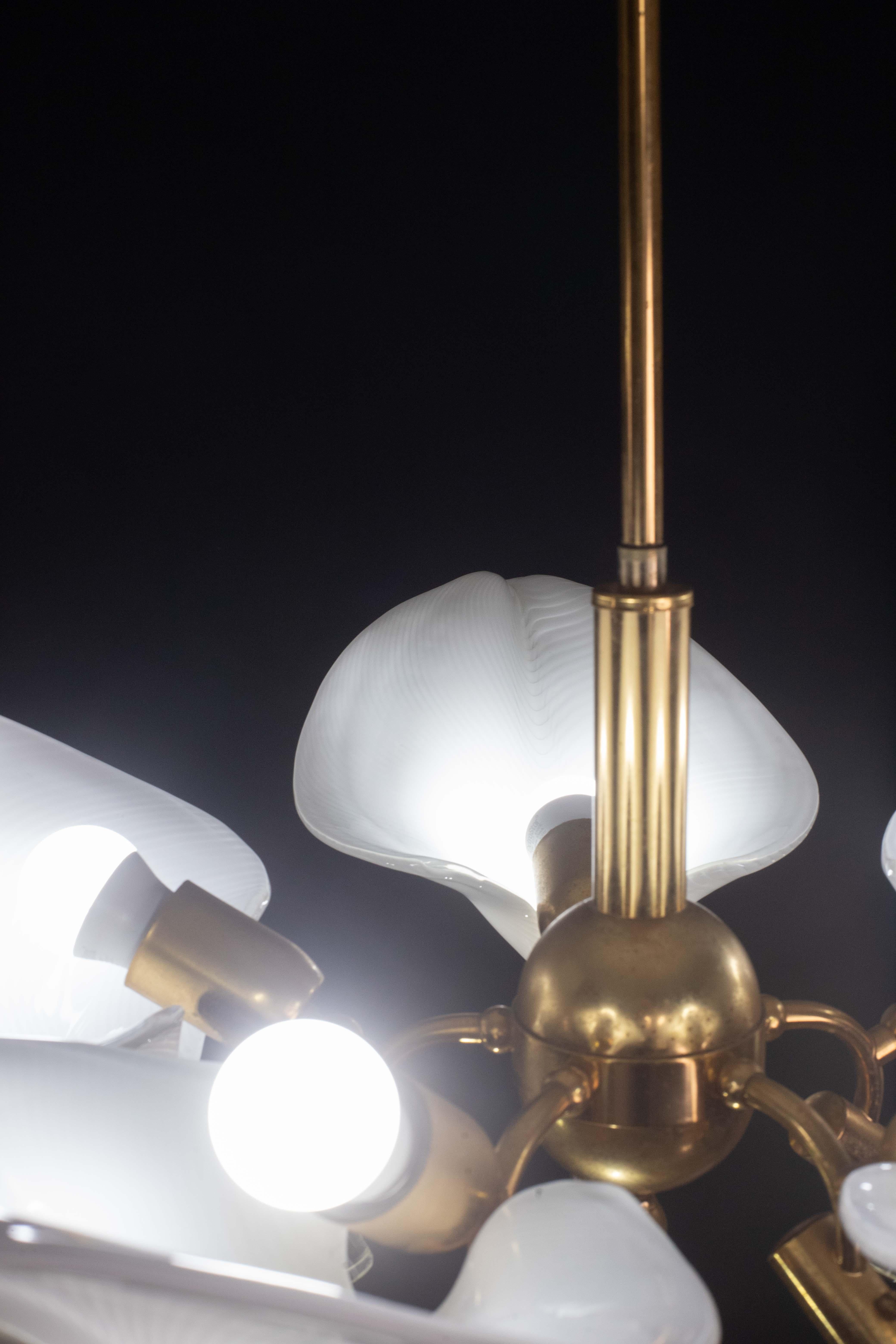 Eleganza del lampadario Franco Luce per Seguso, vetro di Murano, anni '70 in vendita 3