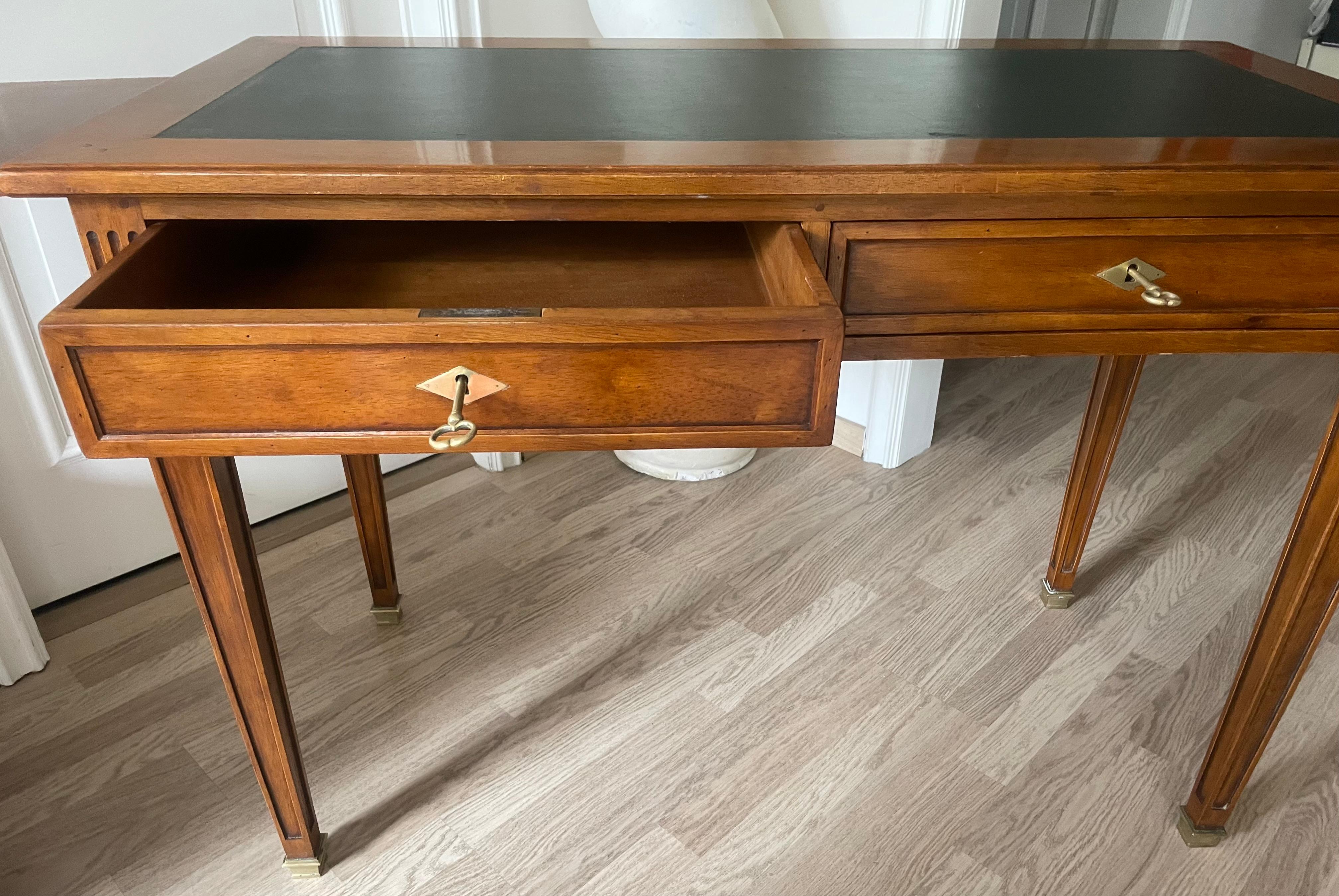 Eleganza della scrivania in Wood della Maison Jansen, Francia 1950. In condizioni buone in vendita a Brussels, BE