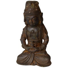 Elegant Chinese Bronze Buddha circa 18th Century or Earlier 中国古董