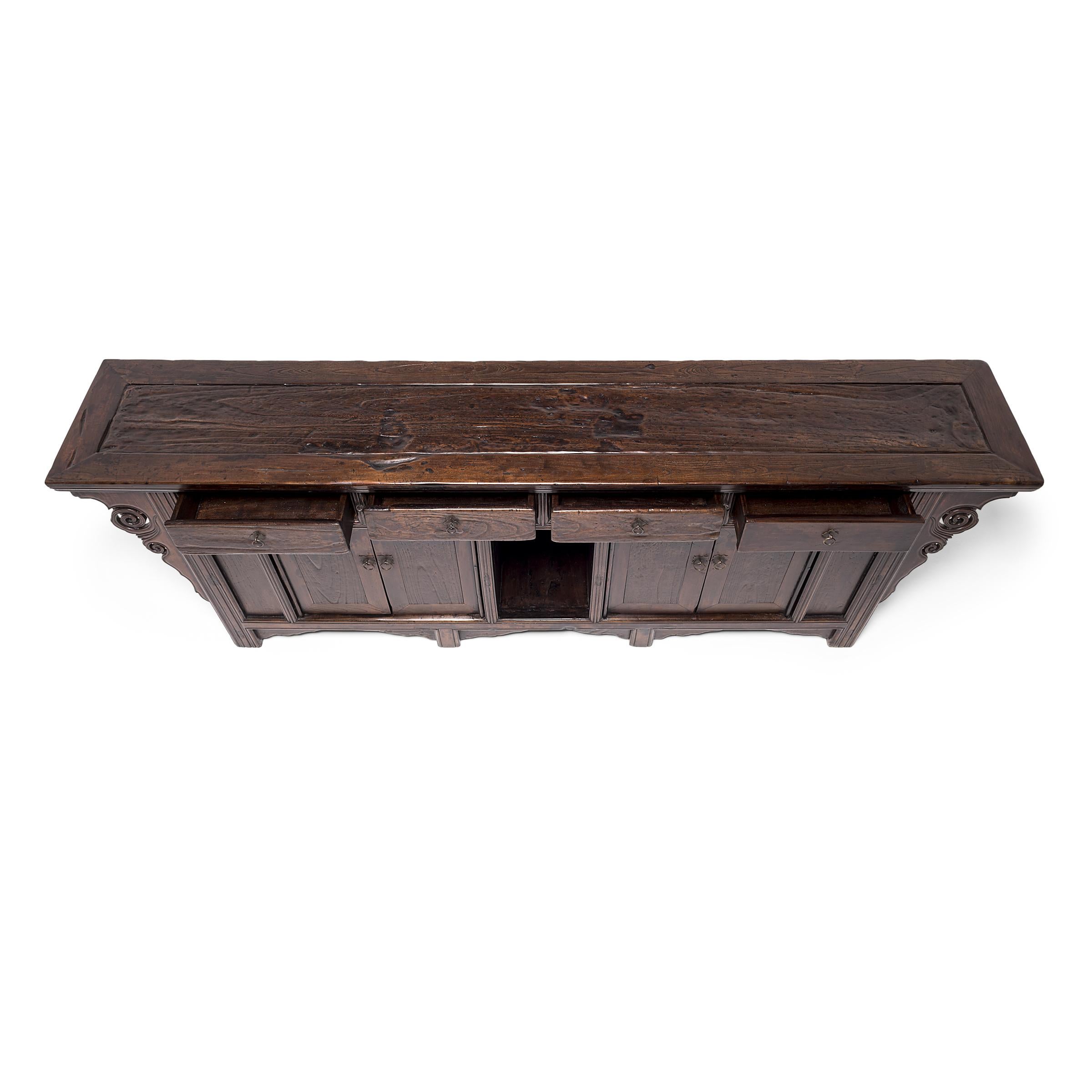 19th Century Elegant Chinese Coffer Sideboard, c. 1850