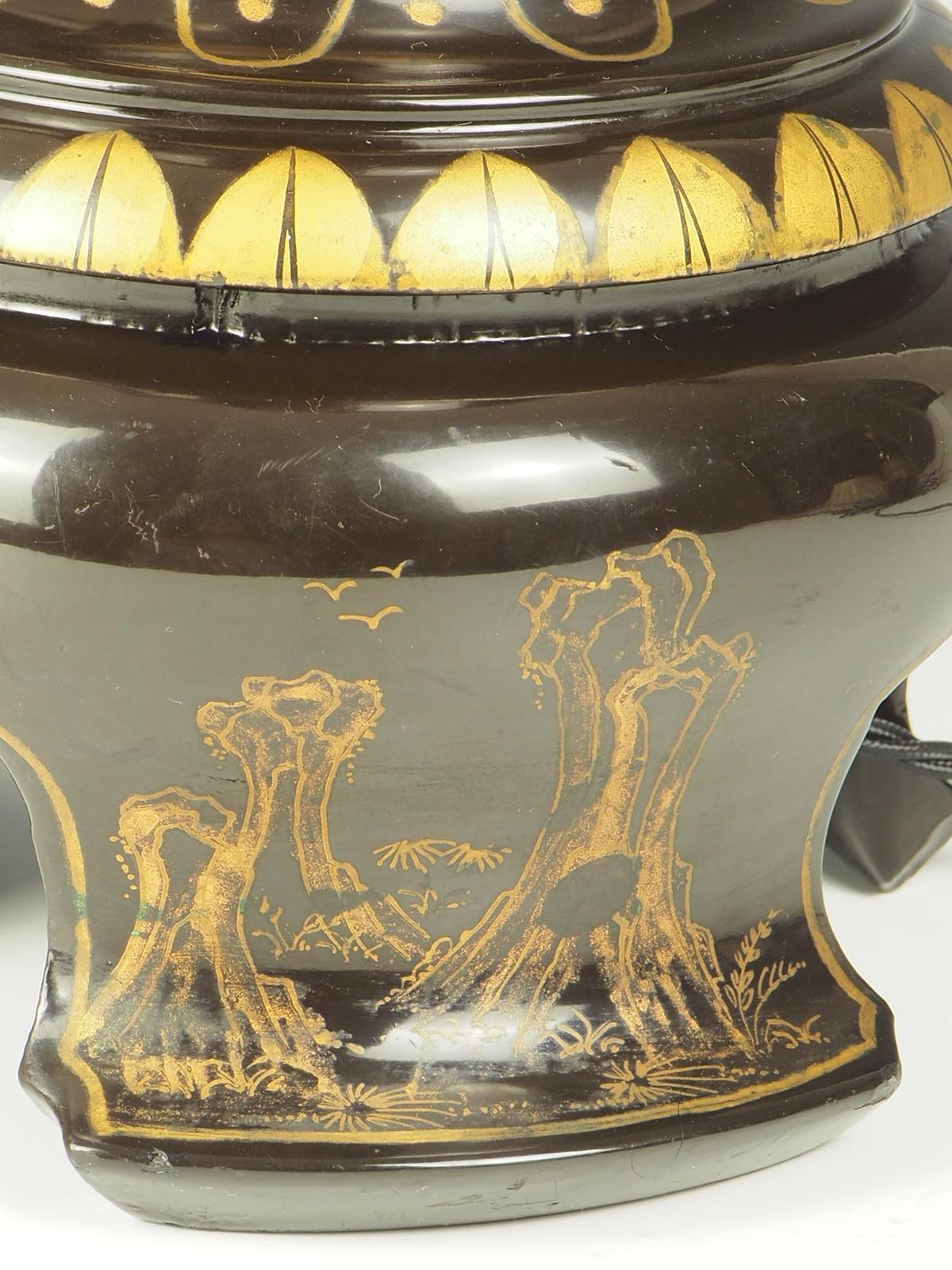 Lampe de table ancienne élégante de style chinoiseries en vente 3