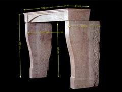 Elegant Chique Original Antique French Limestone Fireplace Surround