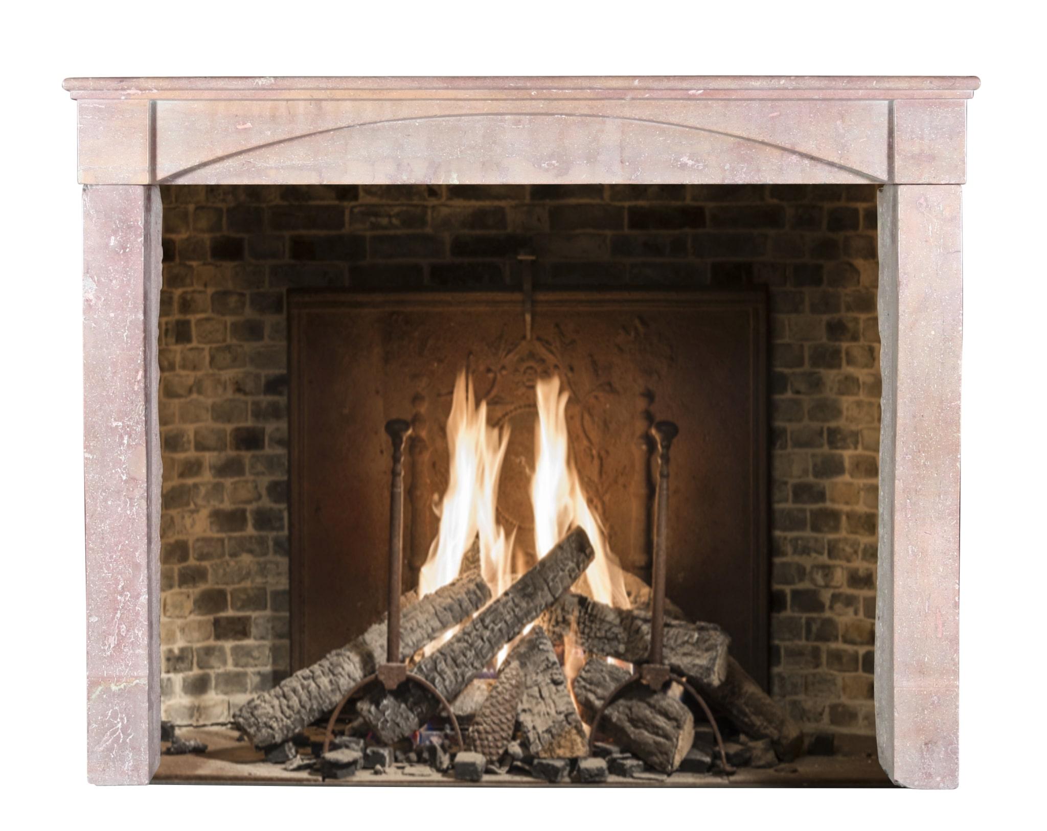Elegant Chique Original Antique French Limestone Fireplace Surround For Sale 2