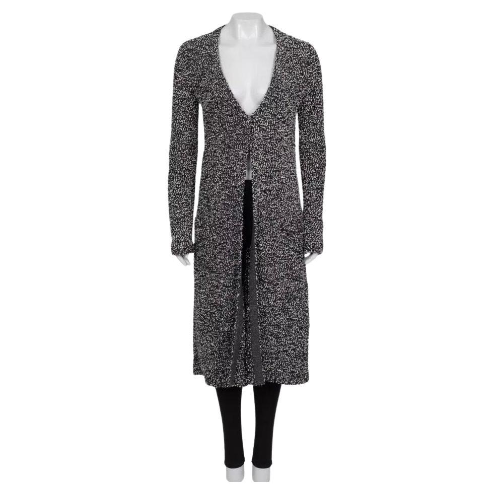 Elegant Christian Dior Black & White Button Cardigan Sz.38