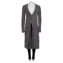 Elegant Christian Dior Schwarz & Weiß Knopf Strickjacke Sz.38