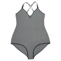 Élégant body Christian Dior à motif pied-de-poule - Taille M