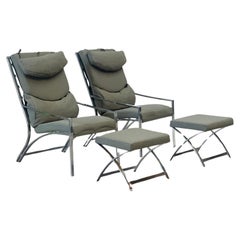 Retro Elegant chrome lounge chairs