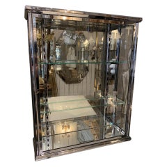 Elegant Chrome Table Vitrine, 1920s-30s, France