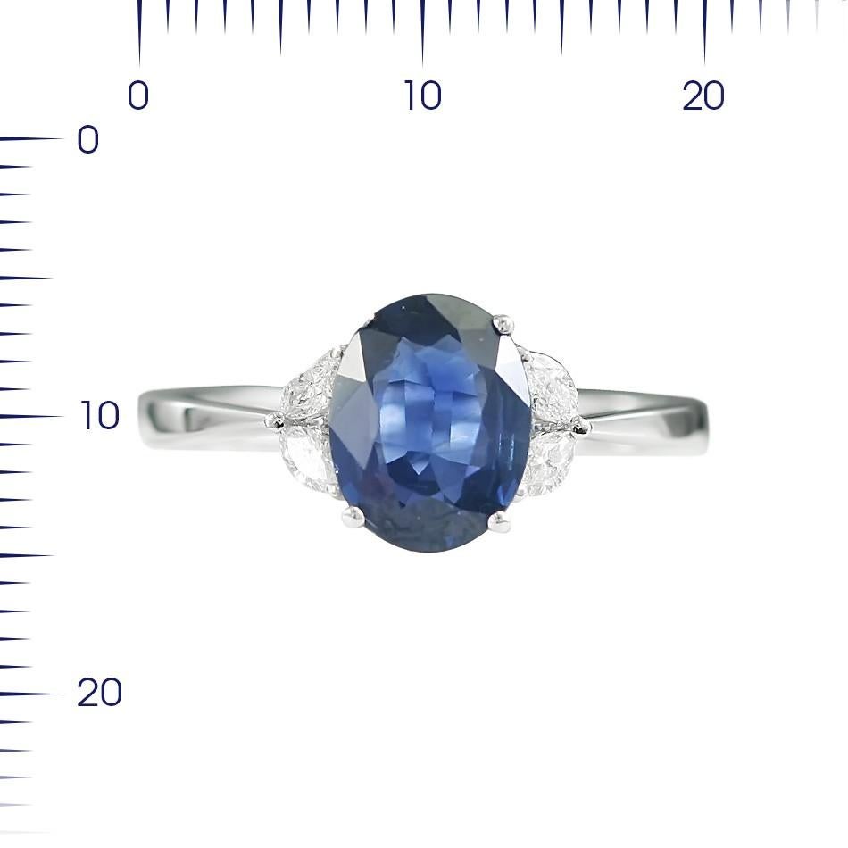 Ring White Gold 14 K 

Diamond 4-55-0,18-3/6A
Blue Sapphire 1-Oval-3 Т(4)/4A
Weight 1.76 grams
Size 16.5
With a heritage of ancient fine Swiss jewelry traditions, NATKINA is a Geneva based jewellery brand, which creates modern jewellery masterpieces