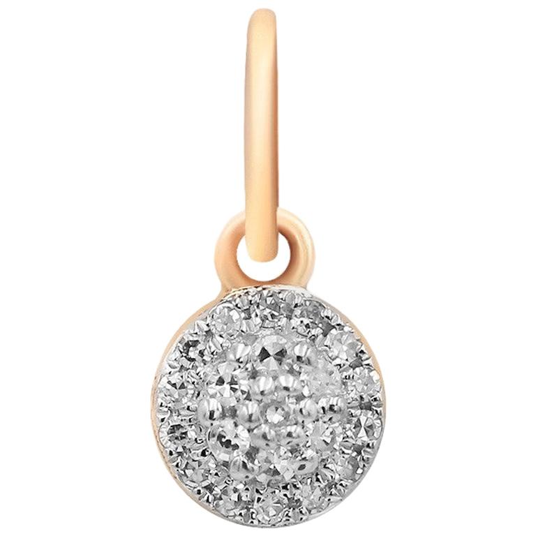 Elegant Classic Combination Every Day White Diamond Rose Gold Pendant For Sale