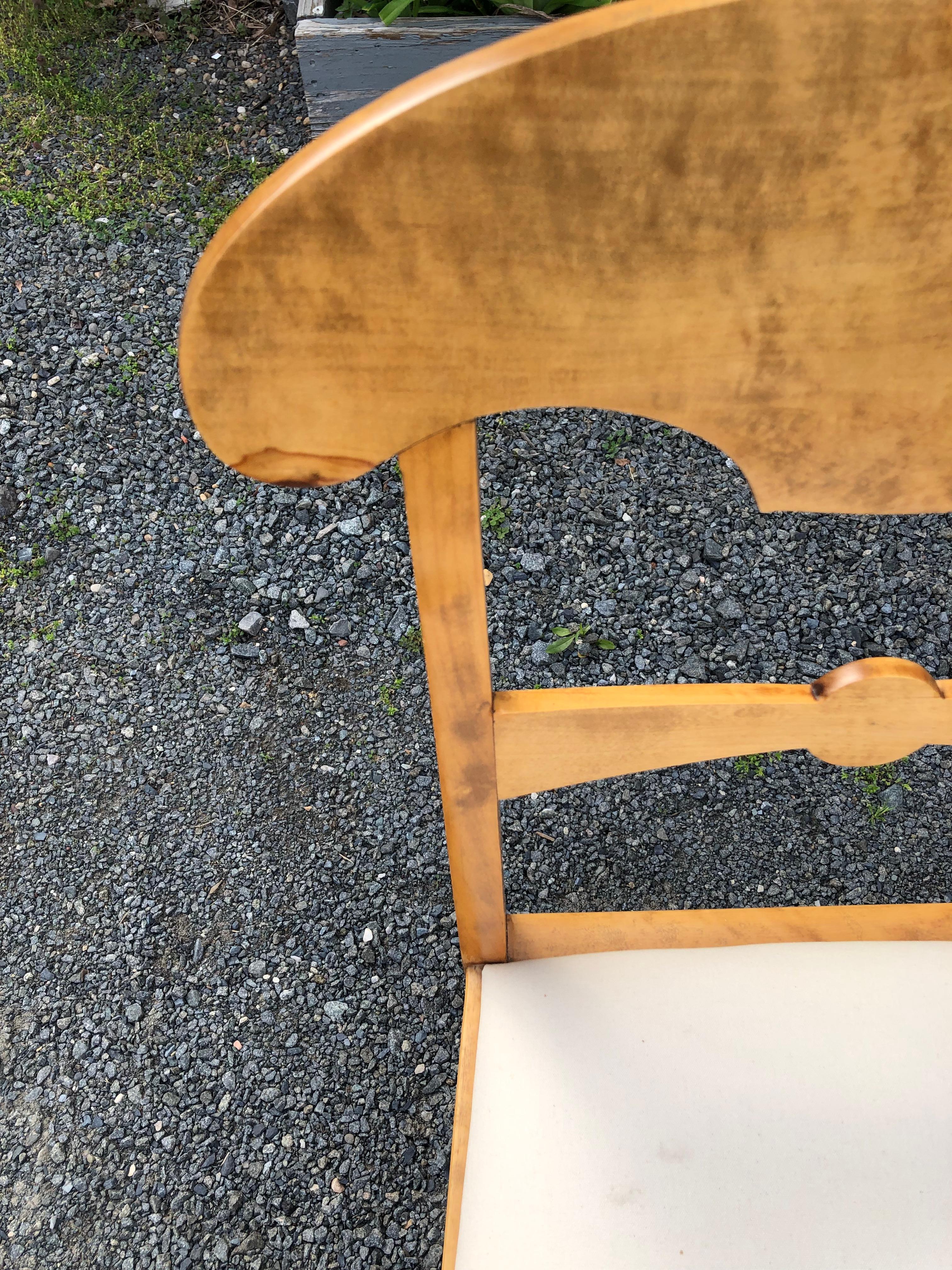 Elegant Classic Pair of Biedermeier Side Chairs For Sale 5
