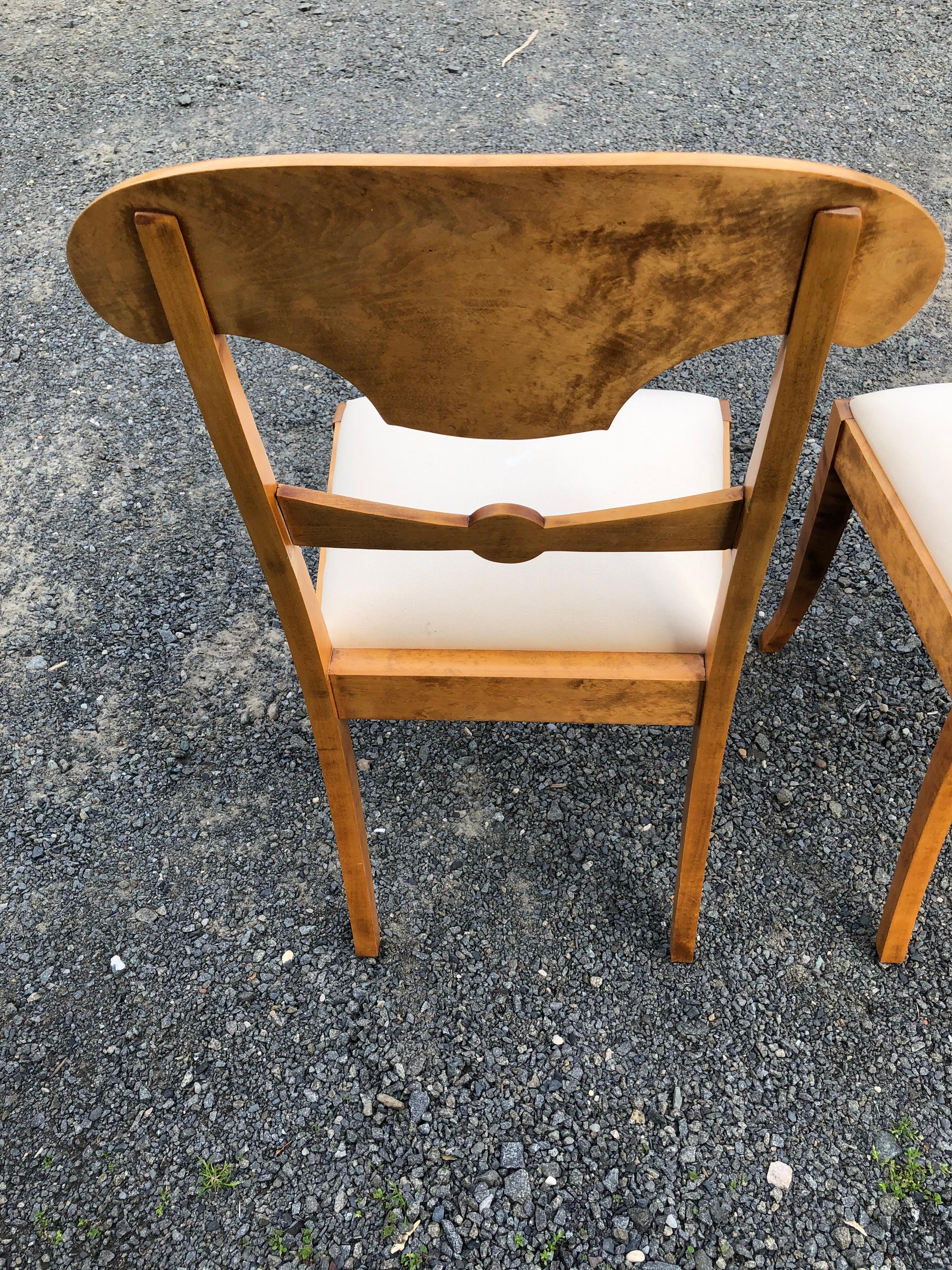 19th Century Elegant Classic Pair of Biedermeier Side Chairs For Sale