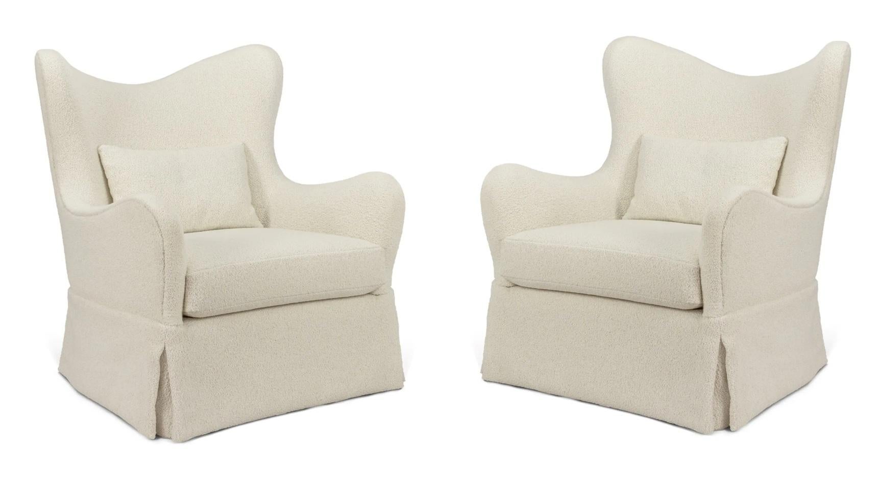 Poltrona Eleg Classic Style Ft. Schienale alto di sostegno e fianchi curvi ad ala in vendita 1