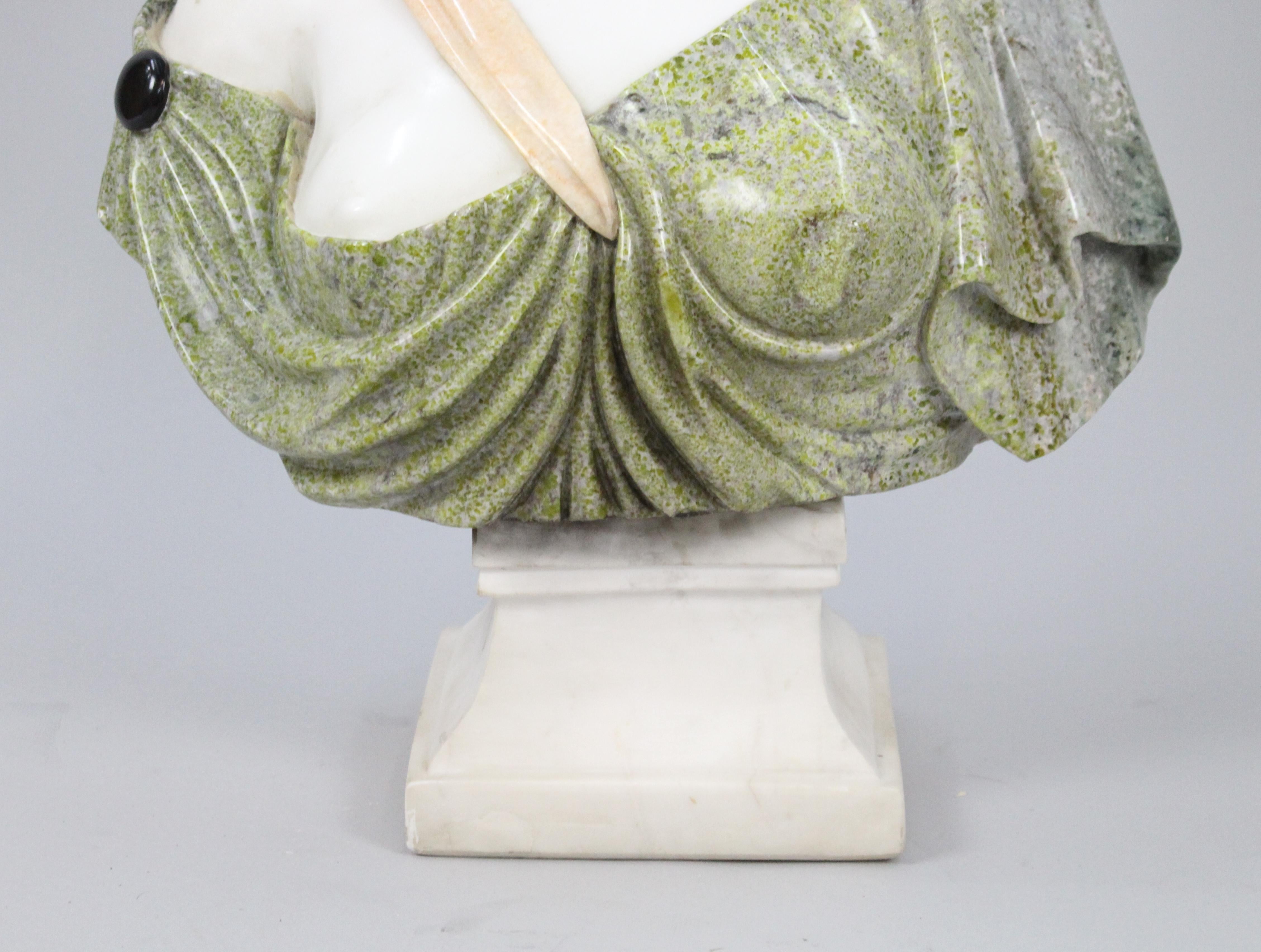Elegant Classical Style Marble Bust of Lady For Sale 6