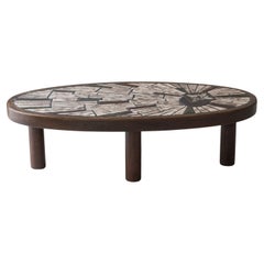 Elegant coffee table by Barrois for Vallauris, France 1960s.