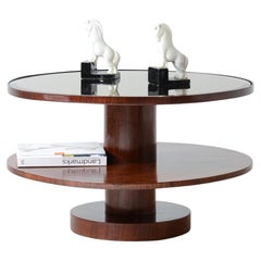 Antique Elegant coffee table with central column