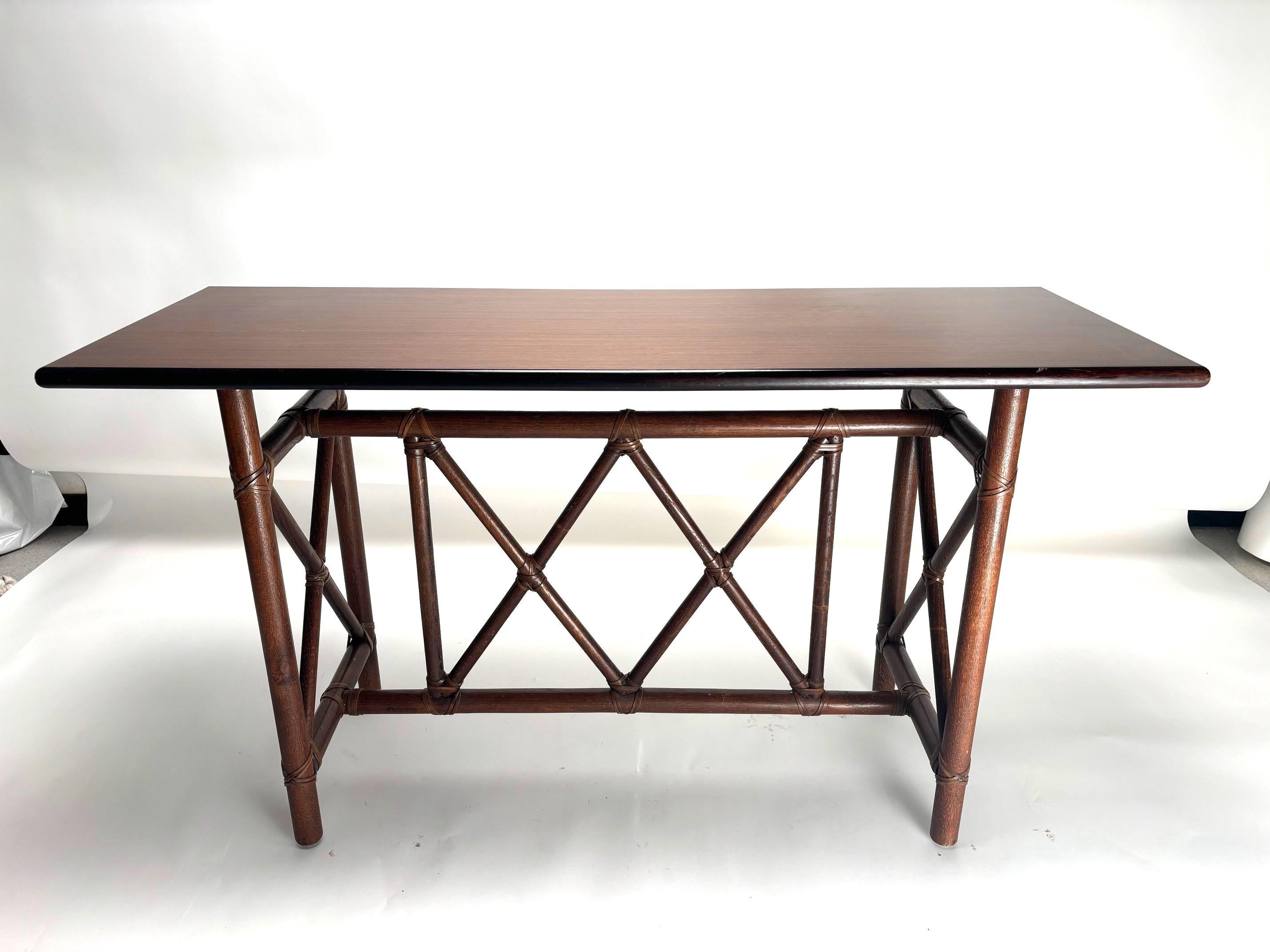 Elegant and rare Console by Lyda Levi for McGuire, 1970s