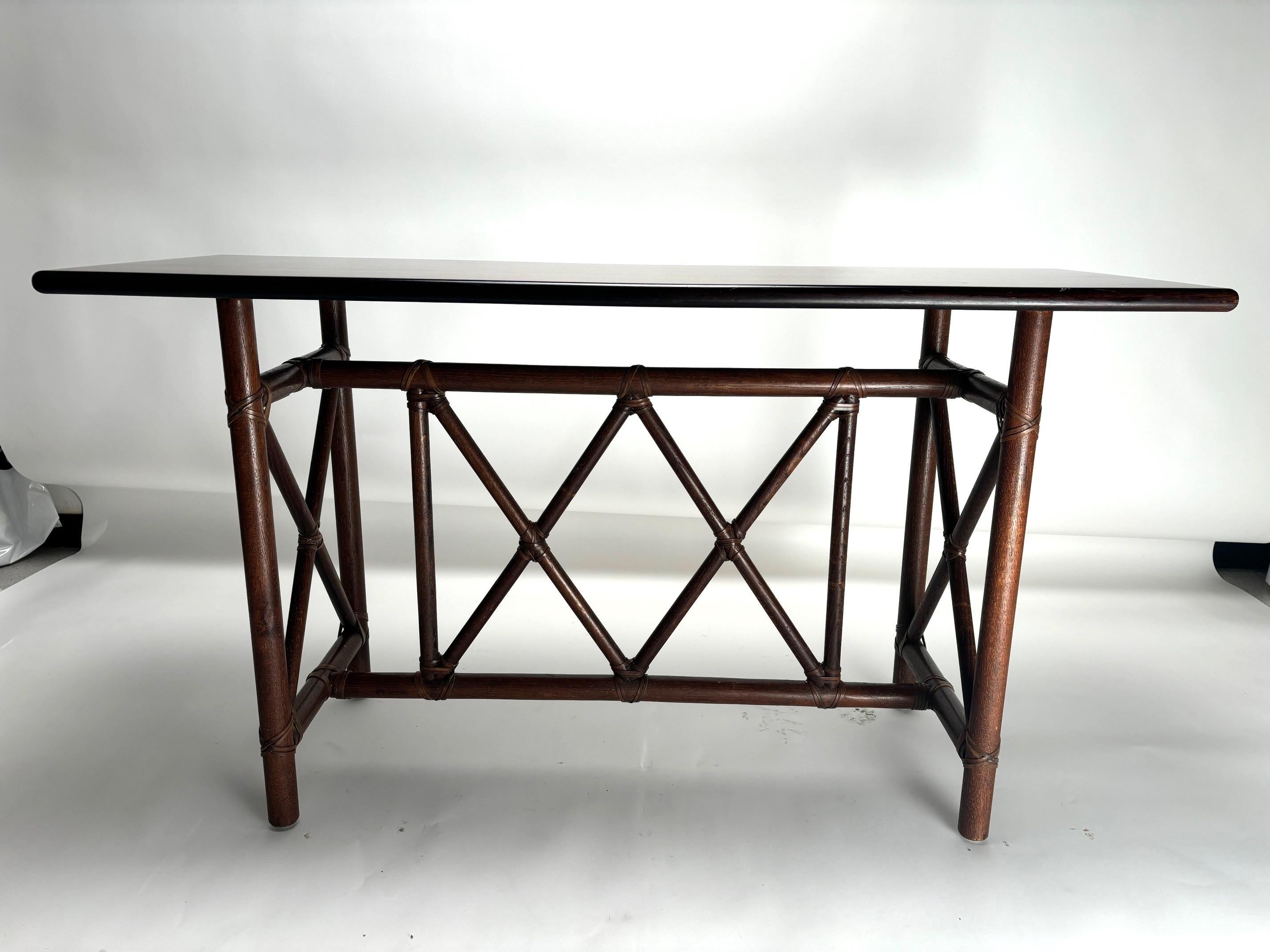 Mid-Century Modern Elegant Console by Lyda Levi for McGuire, 1970s For Sale