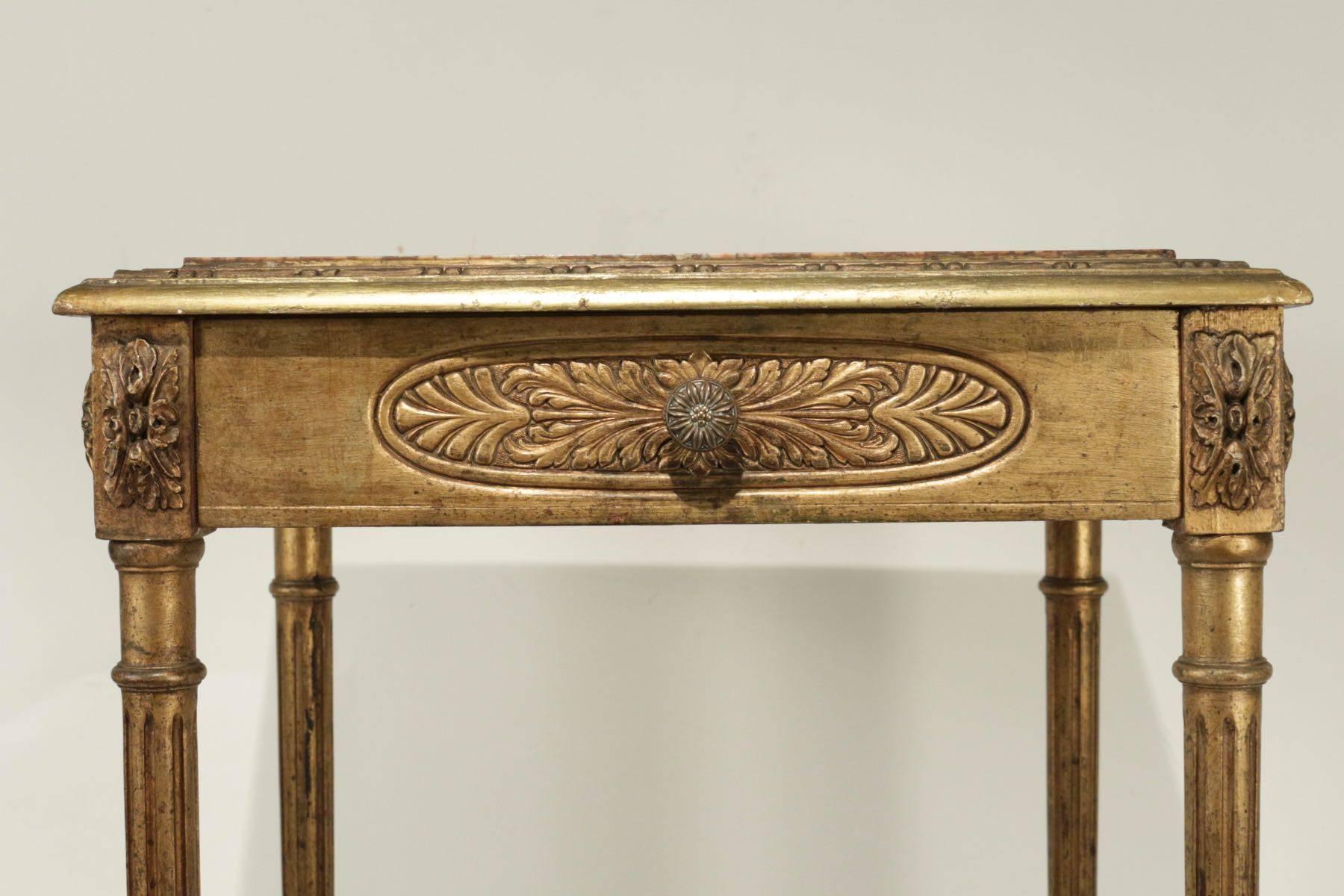 Elegant Console with a Centre Drawer in the Style of Louis XVI For Sale 2