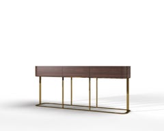 Elegant Console with metal legs in minimalist style, LUNA LUX Collection