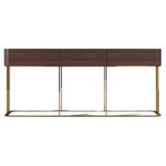 Elegant Console with metal legs in minimalist style, LUNA LUX Collection