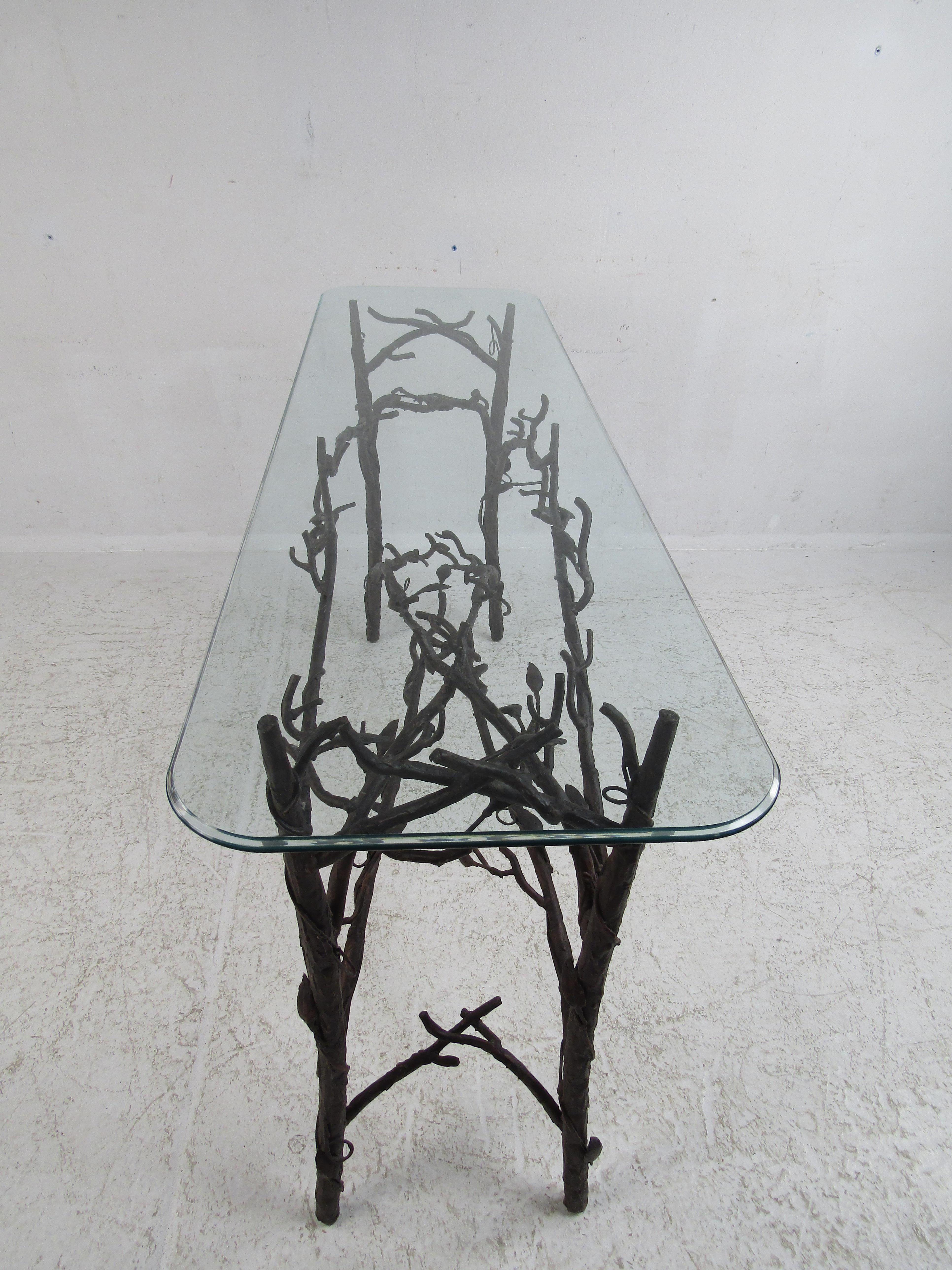 Metal Elegant Contemporary Giacometti Style Console Table