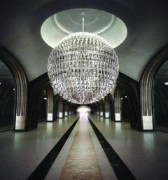 Elegant Contemporary Suspended Murano Blown Glass Crystal Chandelier by Venini