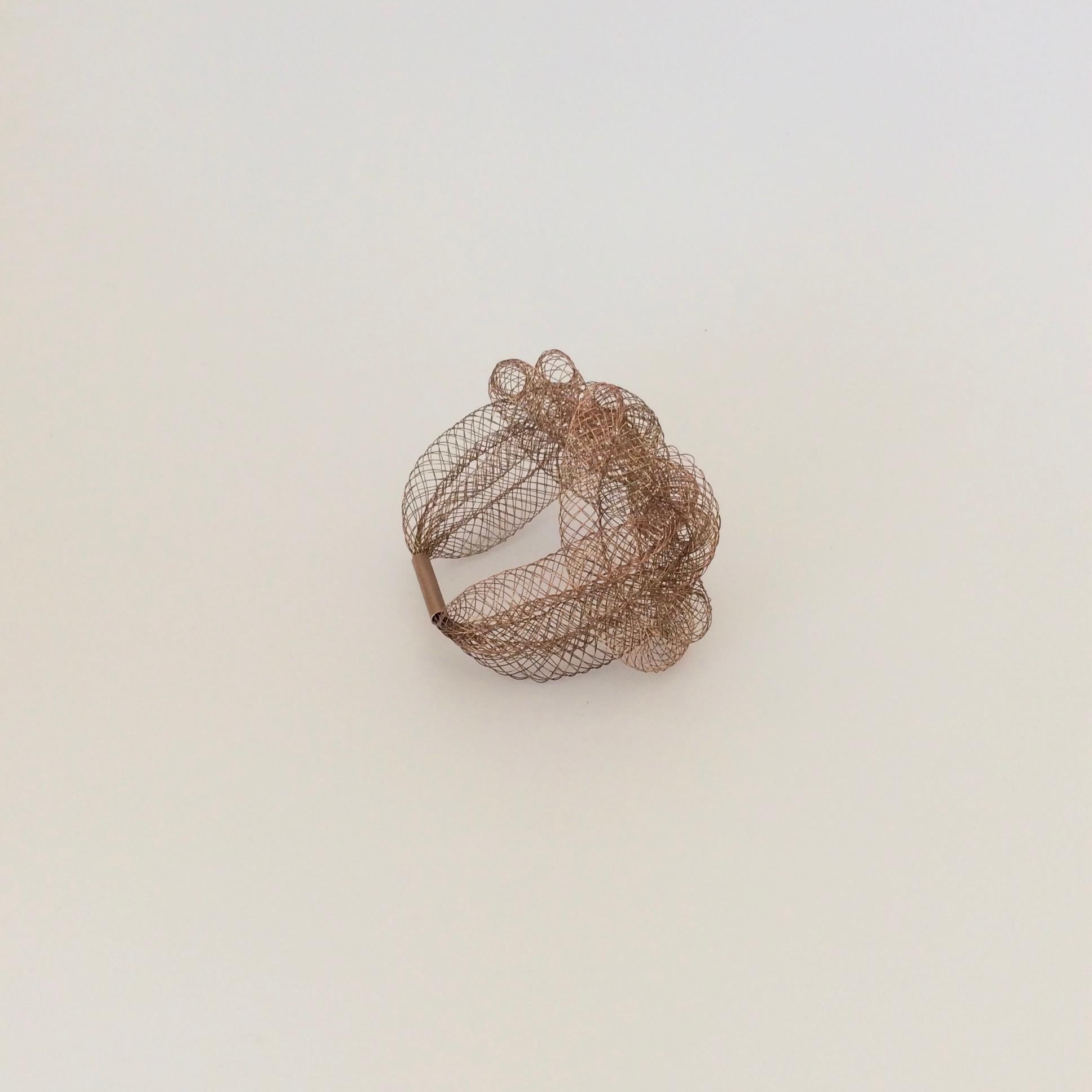 Copper Wire Bracelet, circa 1990. For Sale 4