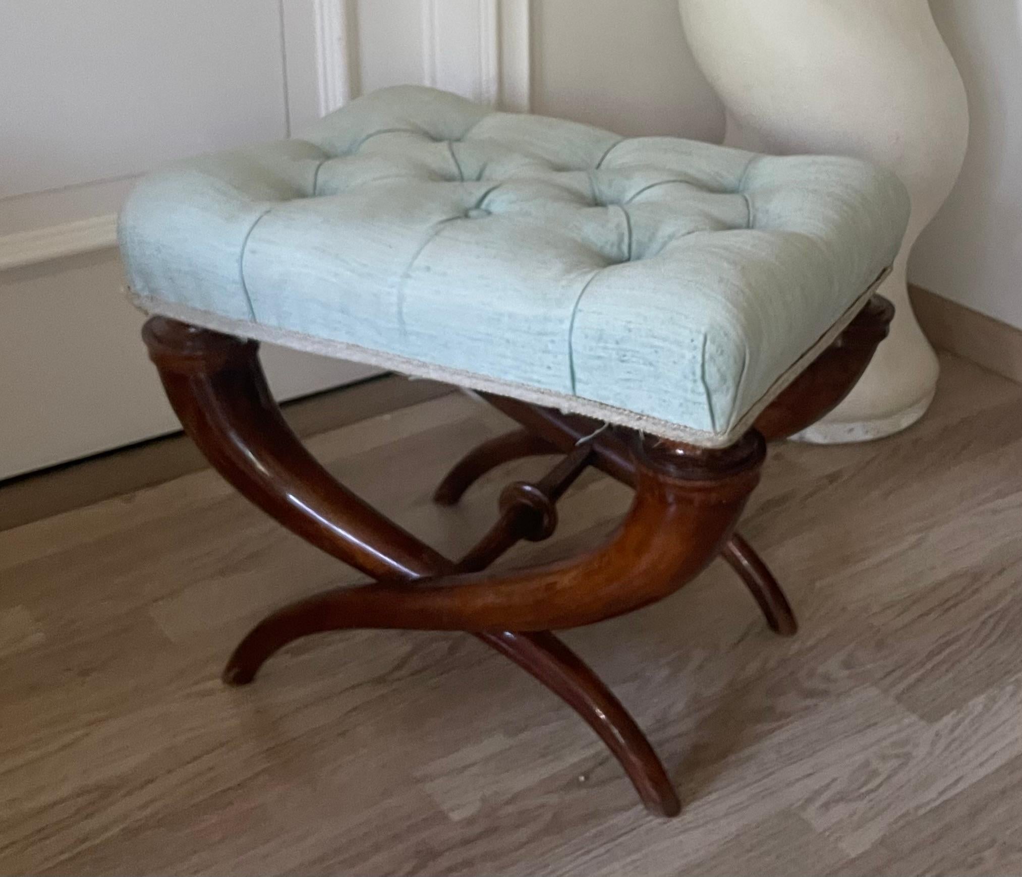 Elegant Cornucopia Stool by De Coene, Belgium 1950. In Good Condition For Sale In Brussels, BE
