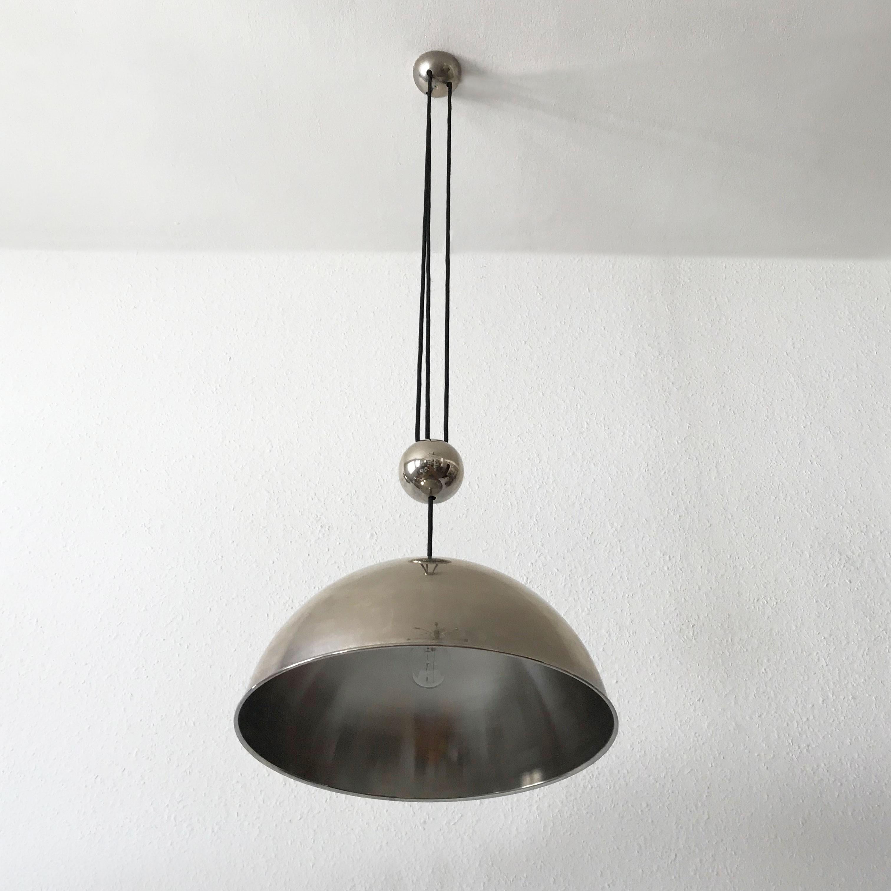 Elegant Counter Balance Pendant Lamp by Florian Schulz Germany 1980s For Sale 8