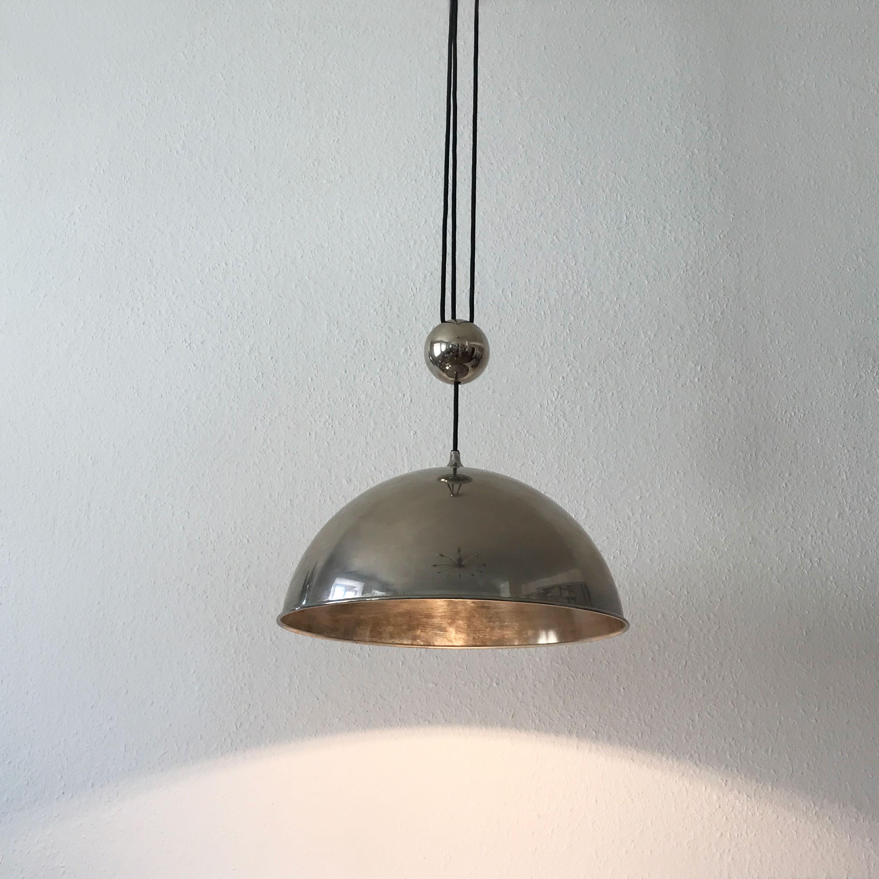 Elegant Counter Balance Pendant Lamp by Florian Schulz Germany 1980s For Sale 9