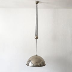 Elegant Counter Balance Pendant Lamp by Florian Schulz Germany 1980s