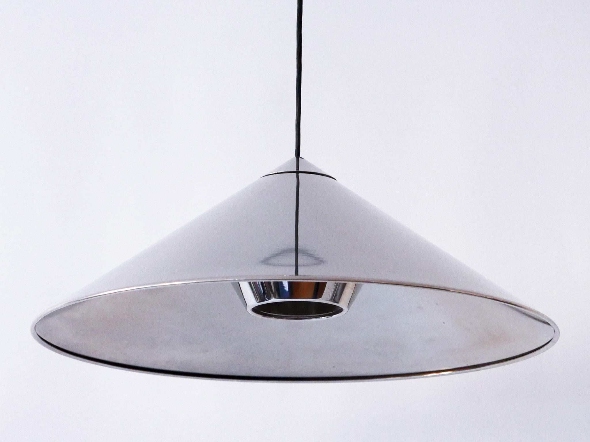 Adjustable Counterweight Pendant Lamp Keos by Florian Schulz Germany 1970s For Sale 3