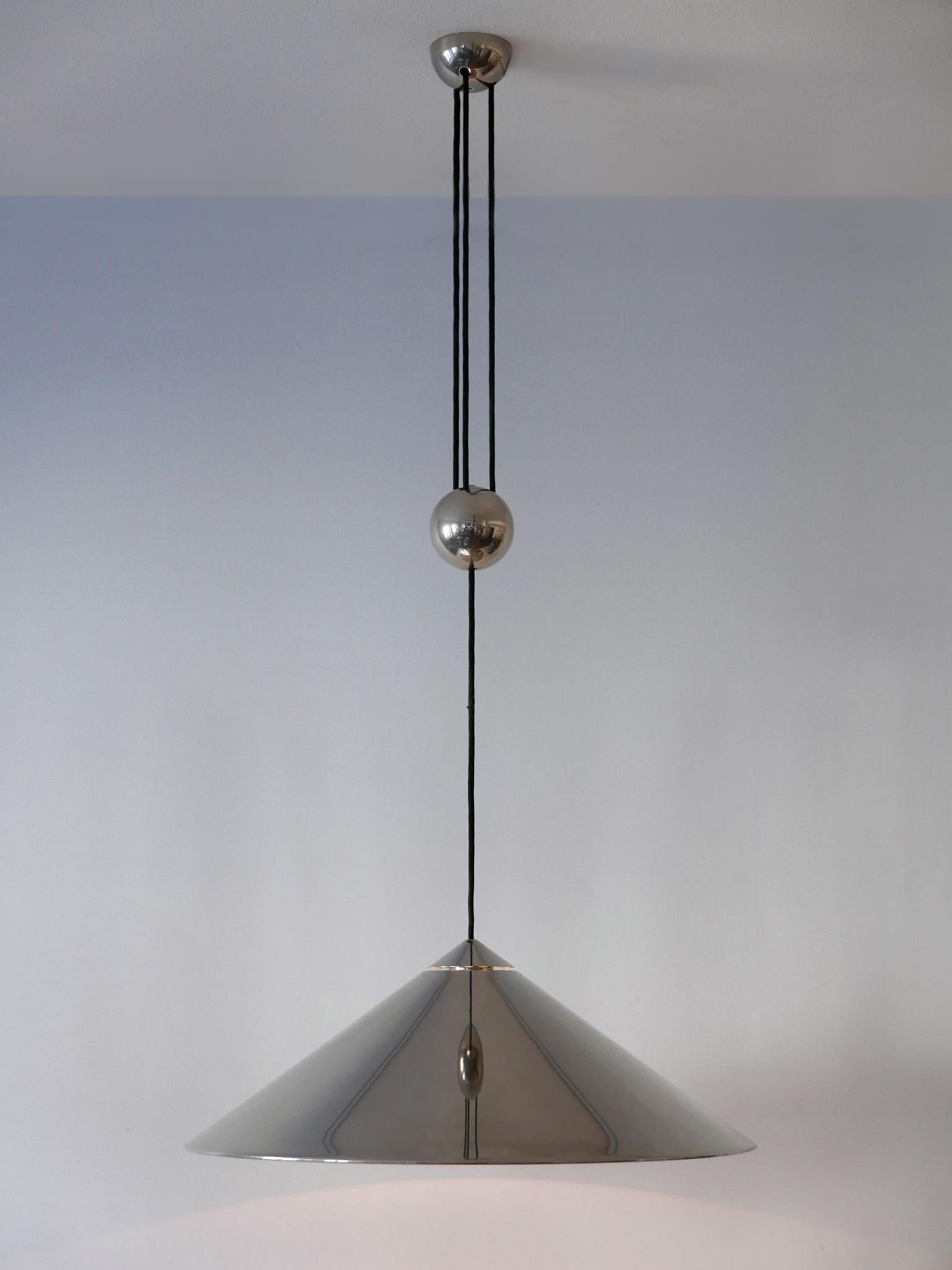 Allemand Lampe suspendue réglable Keos par Florian Schulz, Allemagne, 1970 en vente