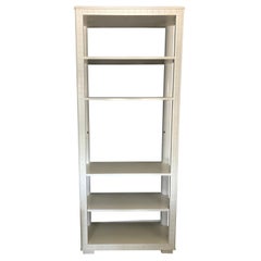 Elegant Creamy White English Country Style Bookcase Étagère