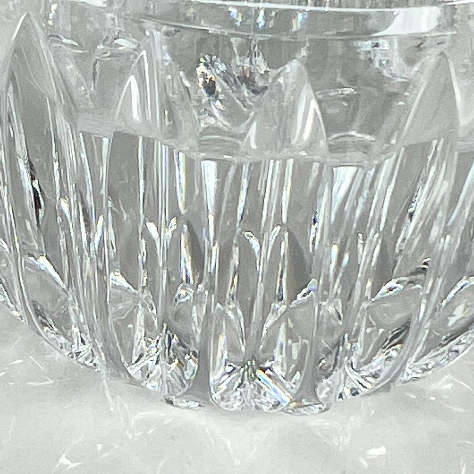 Modern Elegant Crystal Glass Votive Tealight Candle Holder by Waterford Ireland