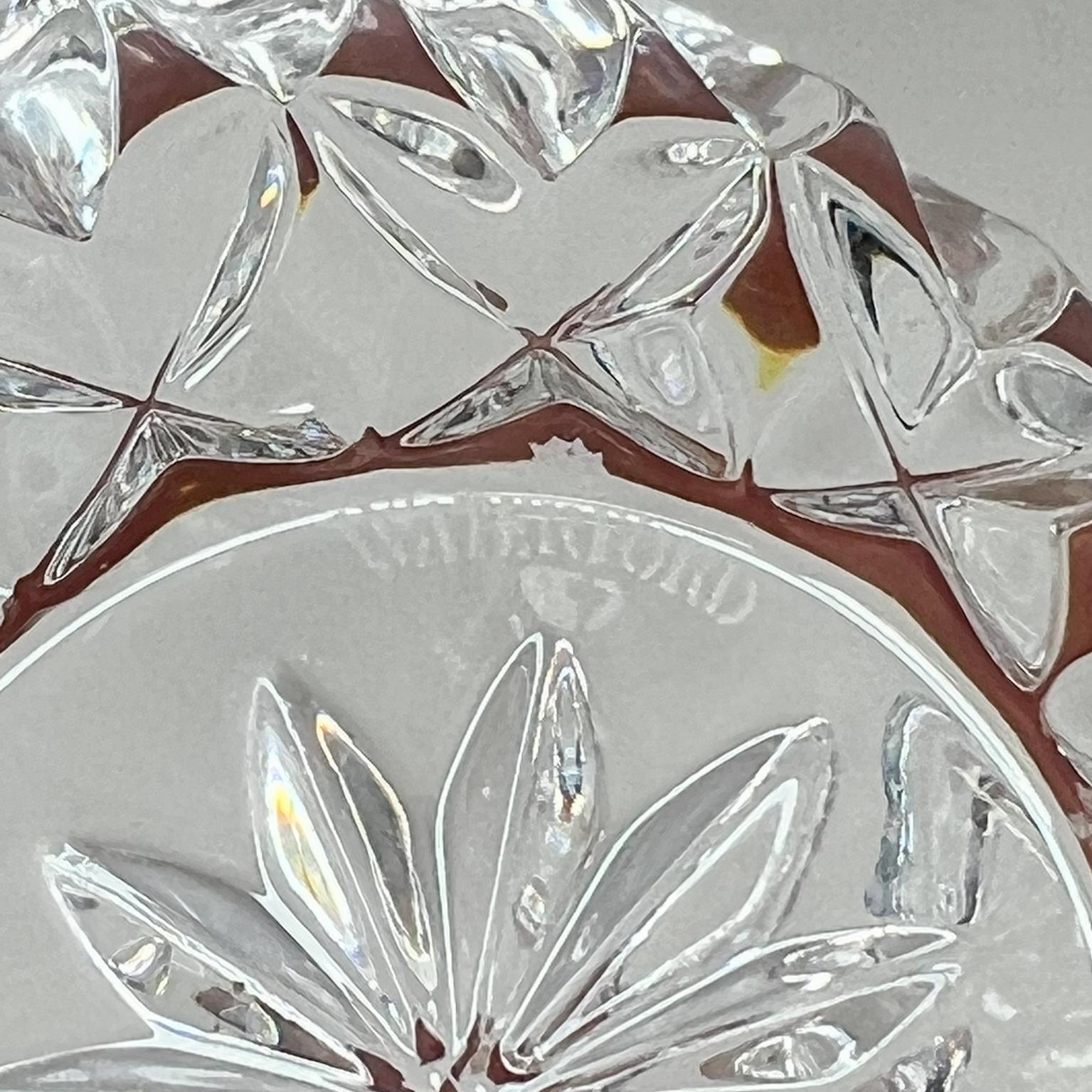 Late 20th Century Elegant Crystal Glass Votive Tealight Candle Holder by Waterford Ireland