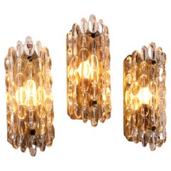 Elegant Crystal Waterdrop Sconces by Carl Fagerlund for Orrefors