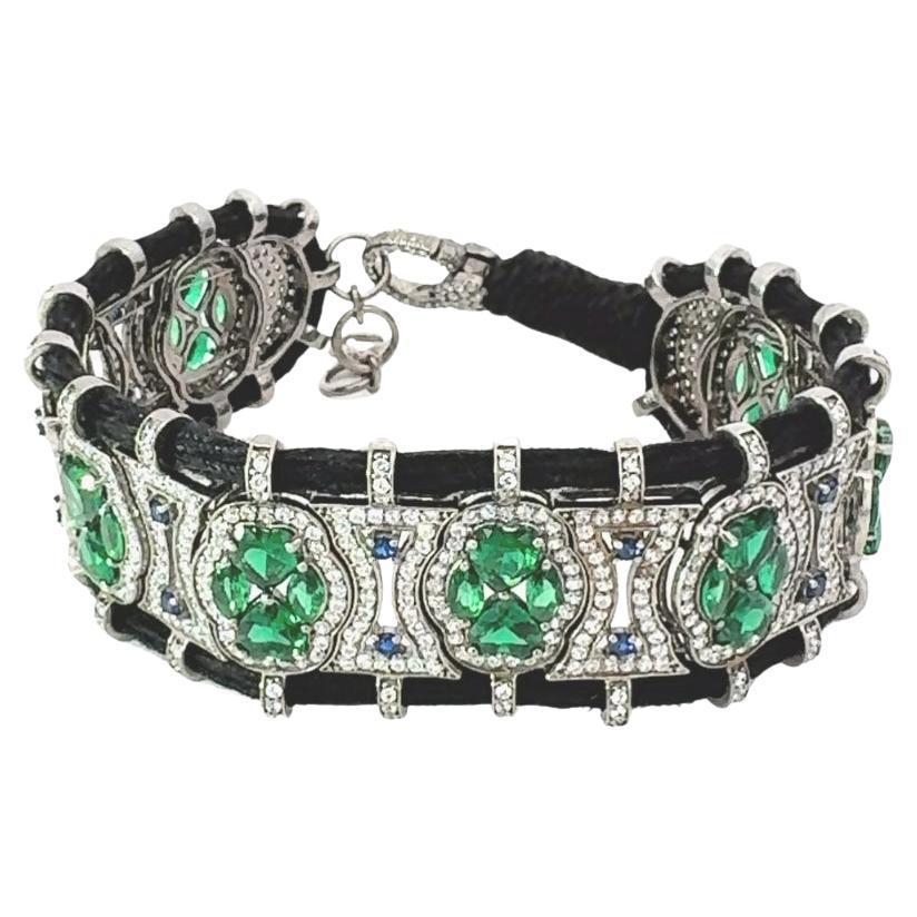 Elegantes Cubic Zirkonia Makramee Faden Retro-Armband für Muttertag Geschenk