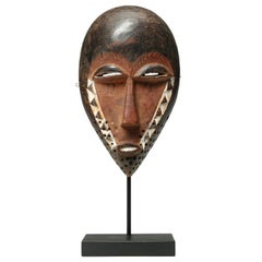 Elegant Cubistic Pende Tribal African Mask, Congo