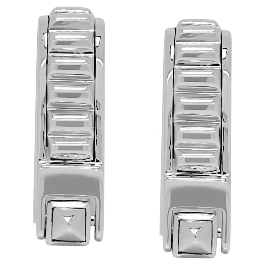 Elegant Cuff Links in 18K White Gold