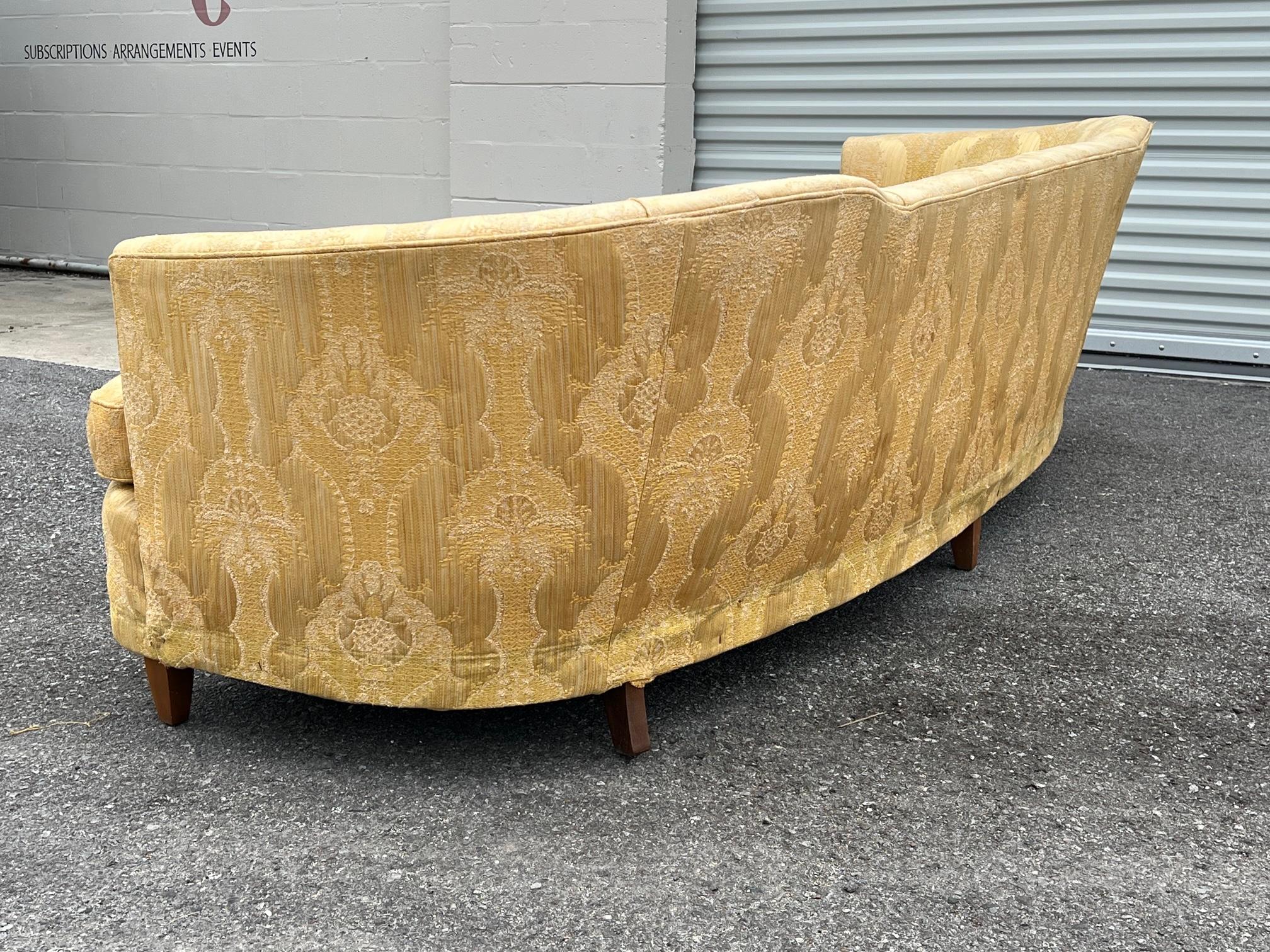 Elegant Curved Sofa by Hickory Fry 1