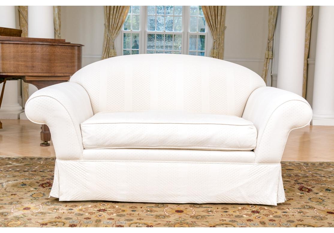 Elegant Custom Single Cushion Loveseat for Re-Upholstery For Sale 5
