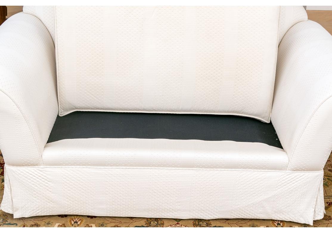 Elegant Custom Single Cushion Loveseat for Re-Upholstery For Sale 6